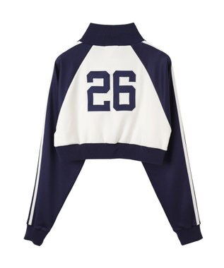 WEGO グラフィックショートトラックジャケット ネイビー