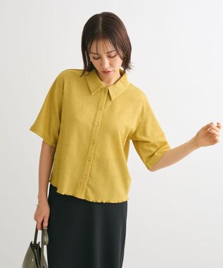Green Parks BEST PRICE 表面カット衿付シャツ Yellow