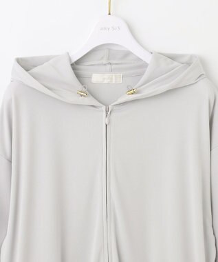 ANY SIS 【接触冷感・UVカット】ラッシュガード パーカー ライトグレー