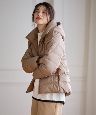 ANY 【フード取り外し可能】楽映えリッチダウン モカ