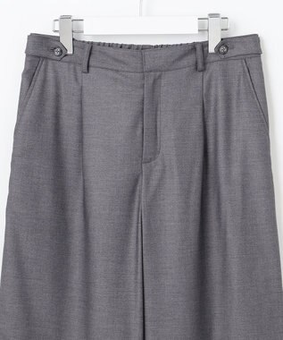 J.PRESS LADIES L 【洗える】T/Rウォッシャブルギャバ ワイド パンツ グレー系