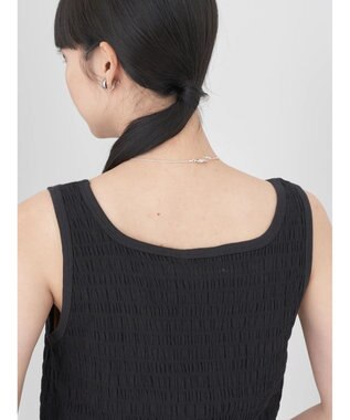 earth music&ecology シャーリングタンクトップ Black