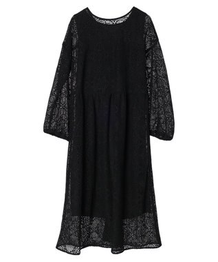 Green Parks ＳＥＴ２点レースワンピース×インナー Black