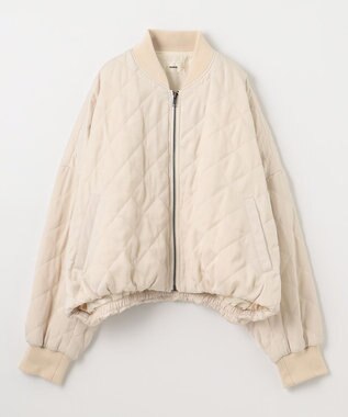 NAVE 【ReNAVE・軽量/手洗い可】ライトキルティングブルゾン アイボリー系