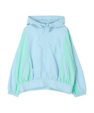 earth music&ecology コクーンギャザー切替ブルゾン Sax