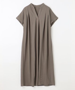 ANY 【洗濯機可能/ストレッチ】ナチュラルワッシャーワンピース ライトモカ