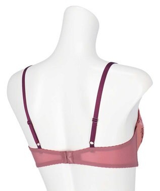 AMPHI ノンワイヤーブラ 谷間をメイク 脇高設計 A~Gカップまで対応 大きいサイズ 【BRAGENIC ブラジェニック 脇高細見えタイプ】 ブラジャー ブラ BMI353 アンフィ／ワコール ロマンピンク