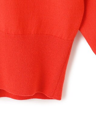 23区 【洗える】ヴィスコースストレッチ ドルマンスリーブ カーディガン レッド系