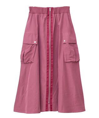 Green Parks ・ＳＵＧＡＲ　ＳＰＯＯＮ　ミリタリーフレアスカート Pink