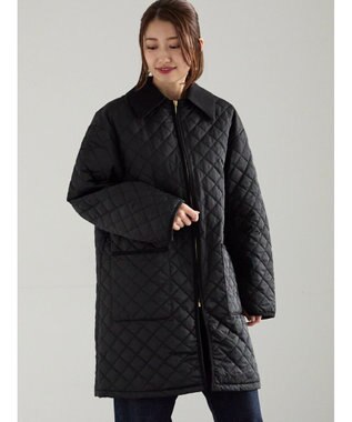 Te chichi キルティングミドルコート ブラック