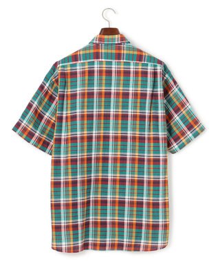J.PRESS MEN 【J.PRESS ORIGINALS】Indian Madras Regular half Sleeve Shirt / Baggy-Fit グリーン系3