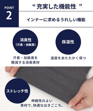 WACOAL MEN インナーボトム メンズ 発熱インナー【エクス（R）】 吸湿発熱繊維 保温性 消臭性（汗臭・加齢臭） ストレッチ素材 ズボン下 足首丈 前開き GS6221 /ブロス ブラック