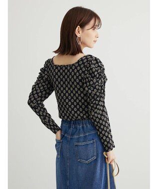 Green Parks ・Ｐｅｔｉｔ　Ｆｌｅｕｒ　フラワーレースプルオーバー White×Black