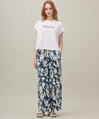 23区 【SACRA】フォールデッドライン ロゴカットソー 【23区別注】グリーン系