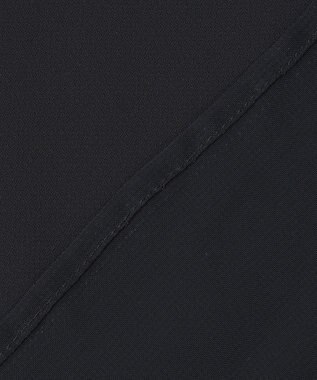 ICB 【UVケア・洗える】BackSatinAmunzen シフォンコンビブラウス ブラック×ブラック系