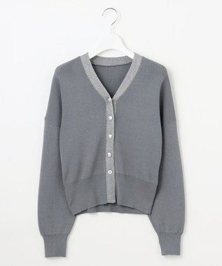 Feroux 【洗える・セットアイテム】ラメライン・ニットセットアップ ブルー系