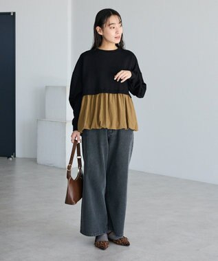 CRAFT STANDARD BOUTIQUE ストレートワイドデニムパンツ Gray