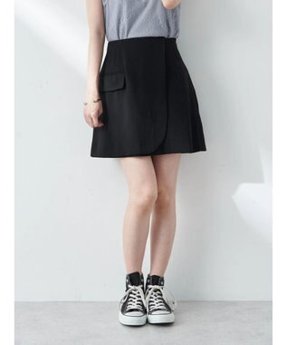 earth music&ecology ラップミニスカート Black