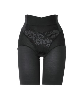  【BRADELIS NewYork peace】綿混フィットレースガードル お尻と太ももの境目をしっかり作る補整ガードル