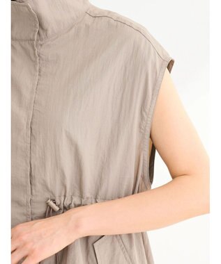 Green Parks ドロストスタンドライトベスト Gray Beige