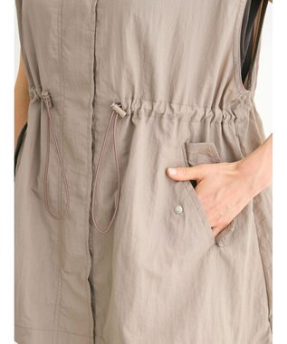 Green Parks ドロストスタンドライトベスト Gray Beige