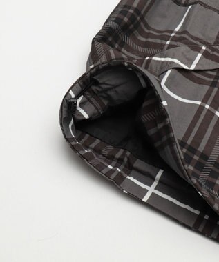 WEGO 【ユニセックス着用ITEM/MLサイズ展開】チェックロゴフードブルゾン ブラックその他