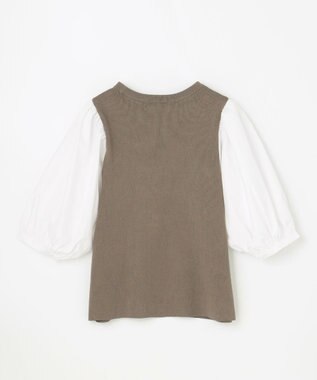 ANY ボリュームショルダーコンビニット モカ×オフ