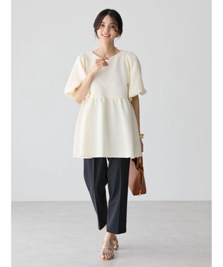 AMERICAN HOLIC ジャガードティアードカットプルオーバー Ivory