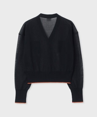 Paul Smith 【洗える】シアー カーディガン ブラック