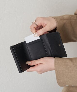 russet シンプルプラスミニウォレット(SO-442) Black