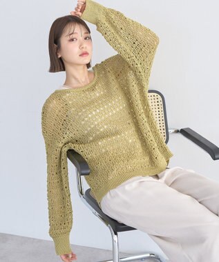 earth music&ecology メッシュニットプルオーバー