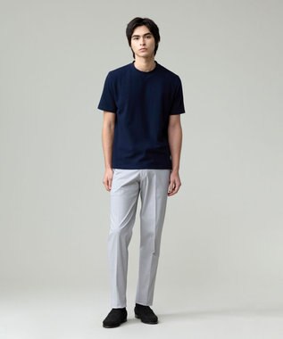 J.PRESS MEN 汗ばむ夏の最適解Tシャツ【UVカット / 接触冷感 】【J.PRESS PREMIUM JERSEY】無地コットン Tシャツ ネイビー系