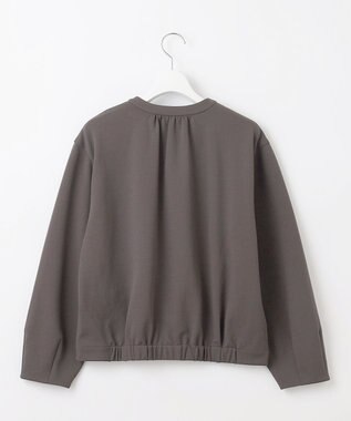 J.PRESS LADIES ジョーゼットジャージー タックスリーブ ブルゾン グレー系