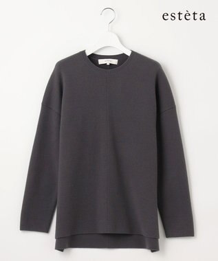 23区 S 【エステータ】エアリースパンウール プルオーバーニット スレートグレー系