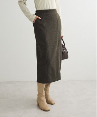 Green Parks 圧縮ポンチＩラインスカート Dark Green