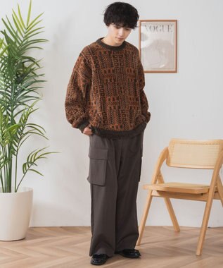 WEGO ベロアモール総柄プルオーバー 柄3