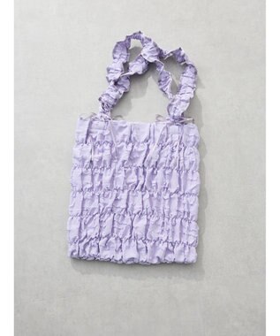 Green Parks ・ＱＵＯＮギャザーキルティングリボントートバッグ Lavender