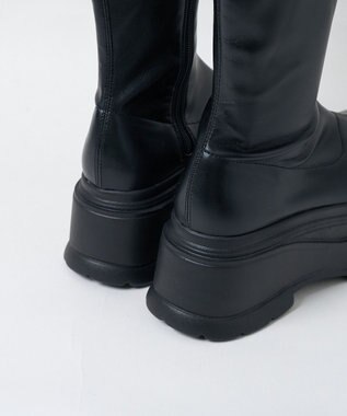 WEGO 厚底ボリュームロングブーツ ブラック