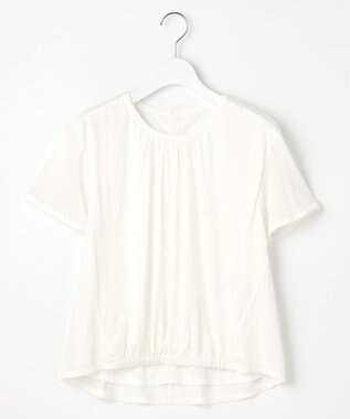 J.PRESS LADIES S 【洗える】ミラノ風天竺シアー カットソー オフ系