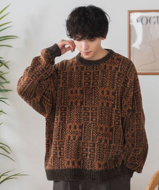 WEGO ベロアモール総柄プルオーバー 柄3