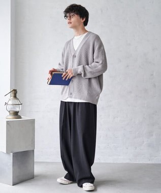 WEGO オーバーフィットカーディガン ライトグレー