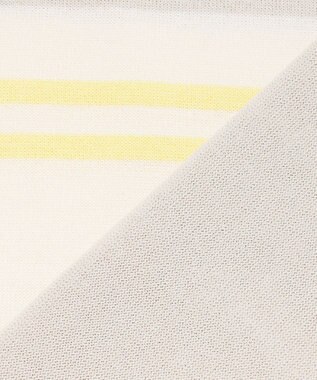 23区 L 【先行予約】コットンポリエステルストレッチ オーバーサイズ ニット ベージュ×イエロー系