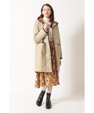 DAKS リバティプリントキルティングコートブルゾン ベージュ