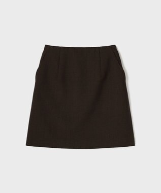 GRACE CONTINENTAL ウールギャバミニスカート ブラウン