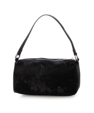 UNBILLION カシュカシュ cachecache / シルクサテン風合皮筒形ショルダー ブラック