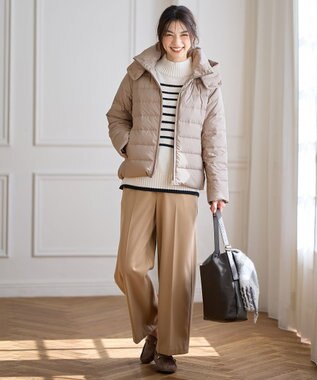 ANY 【フード取り外し可能】楽映えリッチダウン モカ