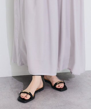 Green Parks 接触冷感シルキータッチローンスカーチョ Gray Beige