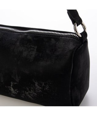 UNBILLION カシュカシュ cachecache / シルクサテン風合皮筒形ショルダー ブラック