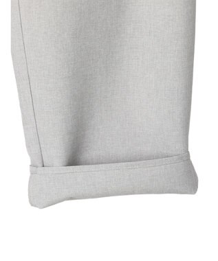 Green Parks 麻調ストレートパンツ Gray