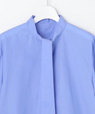 自由区 L 【カタログ掲載】ナチュラルタッチボウタイ ブラウス サックス